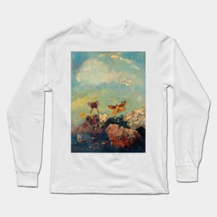 Butterflies by Odilon Redon Long Sleeve T-Shirt